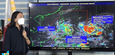 'Bagyong Agaton' PAGASA weather update April 11, 2022 .